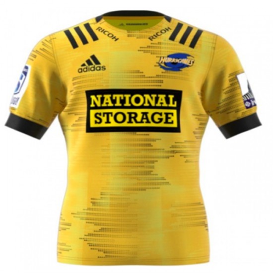 Camisola Wellington Hurricanes Rugby Equipamento Primeiro 2020 Manga Curta